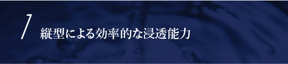 縦型による効率的な浸透能力